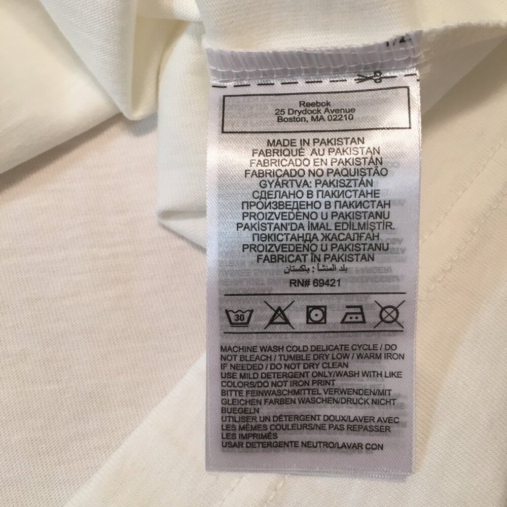 Reebok Dopamine Radiate Good Vibes White T-Shirt Unisex Men's Women's XL - Picture 11 of 14